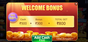 Welcome Bonus in Teen patti master old version